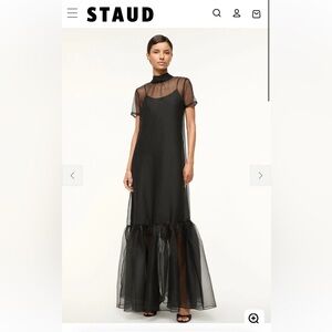 STAUD Black Calluna Dress